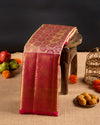 Pink Tissue Silk Saree with Intricate Weave, Border & Rich Pallu