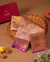 Purple Tissue Silk Saree with Intricate Weave, Border & Rich Pallu