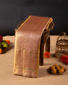 Peach Pure Tissue Silk Saree with Intricate Detailing & Rich Pallu