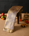 Lavender and Gold Pure Tissue Silk Saree with Intricate Detailing & Rich Pallu