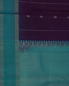 Teal & Deep Plum Pure Silk Saree with Diamond Zari Weave