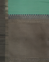 Mint Green and Antique Gold Pure Silk Saree with Temple Motif
