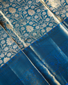 Blue Tissue Silk Saree with Intricate Weave & Rich Pallu