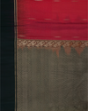 Dark Pink Handloom Soft Silk Saree with Dark Green Contrast Border & Pallu