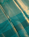 Pastel Blue Pure Tissue Silk Saree with Lotus Motifs & Rich Pallu