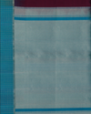 Teal and Maroon Pure Silk Saree