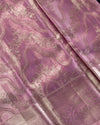 Pastel Pink Pure Tissue Silk Saree with Silver Zari and Unconventional Floral Motifs