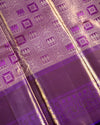 Purple Pure Tissue Silk Saree with Intricate Weave & Rich Pallu