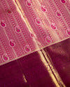 Pink and Purple Tissue Silk Saree with Intricate Weave & Rich Pallu