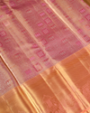 Peach Pure Tissue Silk Brocade Saree with Inntricate Border and Rich Pallu