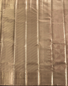 Silver Tissue Pure Silk Saree with Geometric Checks, Floral Motifs & Grand Pallu