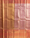 Pastel Pink Pure Tissue Silk Brocade Saree with Floral Motifs & Rich Pallu