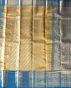 Blue Tissue Silk Saree with Intricate Weave & Rich Pallu