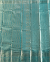Pastel Blue Pure Tissue Silk Saree with Diamond Motifs and Rich Pallu