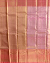 Pastel Pink Pure Tissue Silk Brocade Saree with Broad Border and Rich Pallu