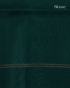 Cream Handloom Soft Silk Saree with Subtle Woven Stripes & Green Contrast Pallu