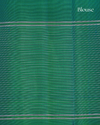 Emerald Green and Deep Violet Pure Silk Saree with Intricate Zari Work