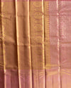 Baby Pink Pure Tissue Silk Saree with Intricate Floral Brocade & Rich Pallu