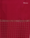 Red and Ivory Pure Silk Saree with Zari Border