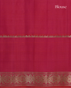 Olive Gold & Festive Pink Pure Silk Saree with Zigzag Zari Accents