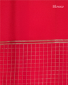 Navy Blue and Magenta Pure Silk Saree with Subtle Zari Weave