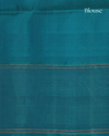 Violet & Cyan Blue Pure Silk Saree with Zari Motifs