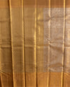 Gold Tissue Pure Silk Saree with Floral Brocade, Gold Zari & Rich Pallu