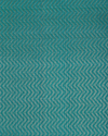 Cream Pure Silk Saree with Teal Brocade Pallu and Gold Checked Body