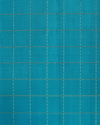 Teal & Plum Maroon Pure Silk Saree with Gold Grid Weave