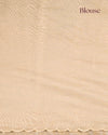 Goldust – Beige Pure Organza Saree with Floral Appliqué Embroidery