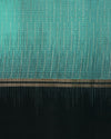 Light Green Handloom Soft Silk Saree with Subtle Stripes & Dark Green Contrast Pallu