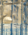 Blue Tissue Silk Saree with Intricate Weave & Rich Pallu
