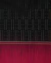 Dark Green Handloom Soft Silk Saree with Subtle Stripes & Deep Pink Contrast Pallu