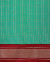 Parrot Green and Maroon Pure Silk Saree