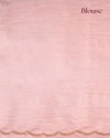 Baag-e-Noor – Pink Saree with Deer & Floral Motifs and Handcrafted Kardana Scallop Border
