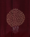 Maroon & Antique Gold Pure Silk Saree with Ornate Zari Motifs