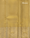 Pastel Green Pure Tissue Silk Saree with Diamond Weave & Turning Border