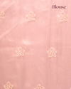 Noor-e-Gul - Pastel Pink Floral Glass Tissue Saree with Pearl & Sequin Embellishments