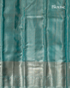 Pastel Blue Pure Tissue Silk Saree with Diamond Motifs and Rich Pallu