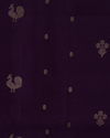 Violet & Cyan Blue Pure Silk Saree with Zari Motifs
