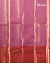 Pastel Pink Pure Tissue Silk Brocade Saree with Broad Border and Rich Pallu