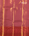 Pink Pure Tissue Silk Saree with Checks, Floral Motifs & Honeycomb Inspired Border