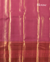 Pastel Pink Pure Tissue Silk Brocade Saree with Floral Motifs & Rich Pallu