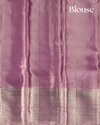 Pastel Pink Pure Tissue Silk Saree with Silver Zari and Unconventional Floral Motifs