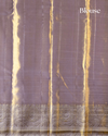 Lavender and Gold Pure Tissue Silk Saree with Intricate Detailing & Rich Pallu