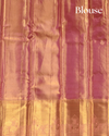 Peach Pure Tissue Silk Brocade Saree with Inntricate Border and Rich Pallu