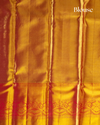 Red and Gold Pure Tissue Silk Saree with Zari Border & Rich Pallu