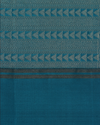 Black Handloom Soft Silk Saree with Aqua Blue Contrast Pallu & Geometric Zari Detailing