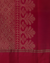 Parrot Green Handloom Soft Silk Saree with Raindrop Motifs & Dark Pink Contrast Pallu