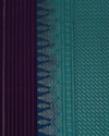 Teal & Deep Plum Pure Silk Saree with Diamond Zari Weave